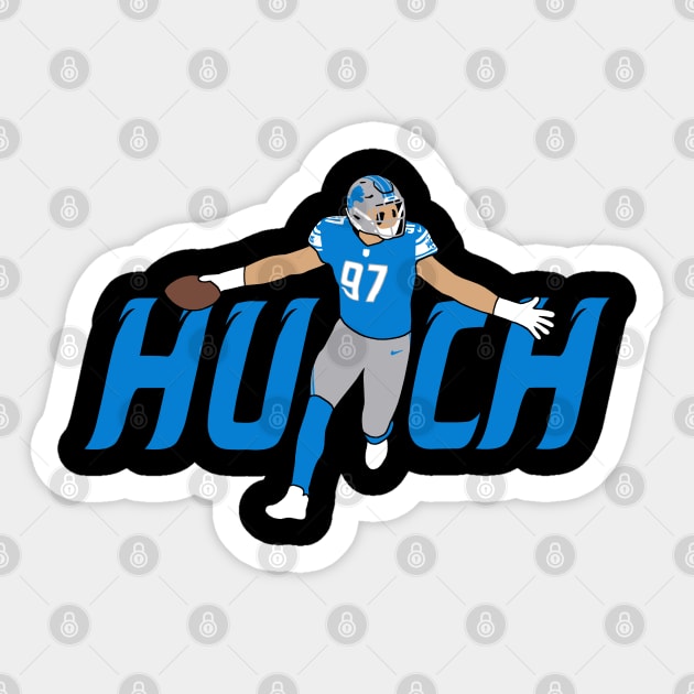 Hutch 97, Detroit Football design Sticker by FanSwagUnltd